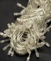 Светодиодная гирлянда 160 LED классическая 5 мм длина 8.5 метров с прозрачным проводом свет желтый и синий 1120-07