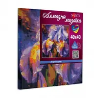 Алмазная мозаика Santi Яркий ирис 954911 40х40 см