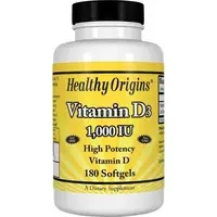 Витамины и минералы Healthy Origins Vitamin D3 1000 IU, 180 капсул