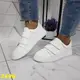 Кроссовки из натуральной кожи на высокой платформе на липучках размер 40 26 см