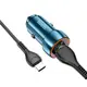 Адаптер автомобильный HOCO Type-C Cable Blue whale car charger set Z46A |1USB/Type-C, PD/QC, 30W/3A|