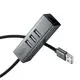 Переходник HOCO 4-in-1 converter (USB to USB2.0*3+RJ45) HB1D |1m, 480Mbps|