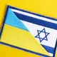 Шеврон на липучке флаг Украины и Израиля 5х8 см вышитый патч нашивка