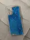 Силиконовый чехол для Samsung Galaxy A51 - Liquid hearts с блестками, Синий
