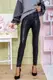 Черные женские лосины с утягивающим эффектом 182R100