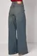 Жіночі джинси wide leg з рваними елементами - синій цвет, 34р