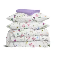 Двуспальное постельное белье с простыней на резинке FLORAL DANCE CS2