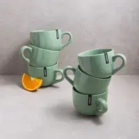 Набір із 6 чашок Ardesto Bagheria Pastel green 480 мл