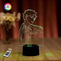 3D ночник "Акааши Кейджи" (УВЕЛИЧЕННОЕ ИЗОБРАЖЕНИЕ)+ пульт ДУ + сетевой адаптер + батарейки (3ААА)  3DTOYSLAM