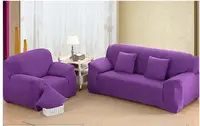 Чехол на диван + 2 кресла эластичный Homytex Фиолетовый