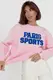 Теплий світшот на флісі з написом Paris Sports - рожевий цвет, L