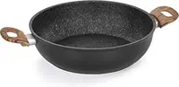 Каструля 4,1 л Barazzoni Granitica Extra Induction Eco Legno низька з кришкою