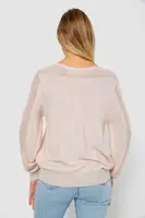 Кофта жіноча з манжетами, колір світло-бежевий, 244R999