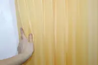 Тюль шифонова однотонна, колір янтарний