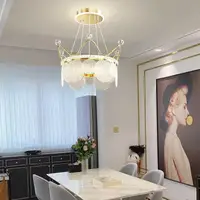 Люстра світлодіодна підвісна LED світильник для квартири на стелю лед 26607 Золото 40-130х48х48 см.