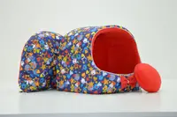 Будка для кошек и собак Звездочка синяя №1 360х320х320