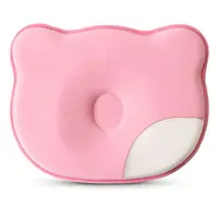 Подушка ортопедическая детская BabyComfort PAPAELLA 27×22×3 см с эффектом памяти, в форме мишки розовая