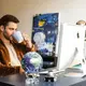 Гироглобус Solar Globe Mova Земля в облаках 11,4 см (MG-45-STE-C)