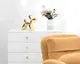 Статуэтка Собачка из шарика RESTEQ — золотая фигурка в стиле Jeff Koons Balloon Dog, интерьерный декор 10×10×4 см