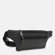 Мужская кожаная сумка на пояс Borsa Leather K1ky614bl-black