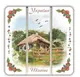 Подставка под чашку костер Украина "Дом с мальвами" 10*10 см Гранд Презент гпукк06т710х10
