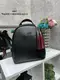 Черная с красным внутри - сумка-рюкзак Lady Bags на два отделения на молнии, со съемными кисточками (0387)