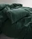 Постельное белье вареный хлопок Limasso Standart Dark Green однотонное Турция Семейный