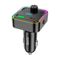 Адаптер автомобильный HOCO Fantasy car BT FM transmitter E81 |USB/Type-C, 30W/3A, PD/QC|