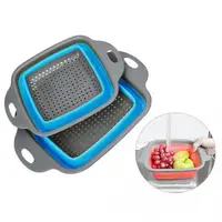 Друшляк силіконовий PRC — Collapsible Filter Bassets 200 x 200 мм складаний JM-609 Синій