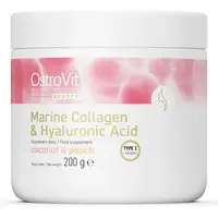 Препарат для суставов и связок OstroVit Marine Collagen + Hyaluronic Acid, 200 грамм Кокос-персик