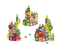 Конструктор магнитный Дворец, 98 деталей, трубки, шарики. Multicolor (155364)