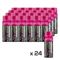 Витамины и минералы OstroVit Magnesium-Potassium + B6 Shot, 24*80 мл Виноград-лимон-лайм