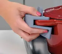 Силіконова накладка на ручку KELA Cali 12869 11,3 х5, 5х7, 5 см димчасто-блакитна