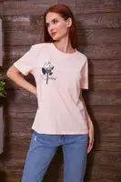 Футболка женская 198R020 цвет Персиковый