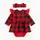Боді-сукня для дівчинки у клітинку з крильцями та пов'язкою Plaid