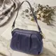 Женская кожаная сумка с эффектной драпировкой Vintage 22897 Синий