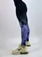 Леггинсы женские спортивные с пуш-ап Tie Dye gradient 18755 L черные с фиолетовым