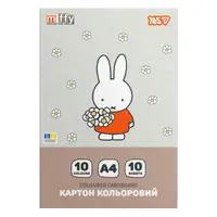 Картон кольоровий односторонній А4 YES Miffy 955489 10 аркушів