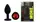 Силіконовий анальний затор EGZO - Silicone Black Round Plug Red, size S
