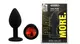 Силиконовая анальная пробка EGZO - Silicone Black Round Plug Red, size S