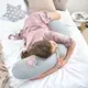 Подушка для беременных и кормления с карабином ТM PAPAELLA 30х190 см горох сірий