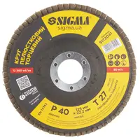 Круг пелюстковий торцевий Т27 (прямий) Ø125мм P40 SIGMA (9172041)