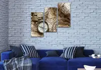 Модульные картины на кухню на ПВХ ткани, 85х95 см, (60x30-3)