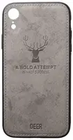 Чехол-накладка TOTO Deer Shell With Leather Effect Case Apple iPhone XR Grey