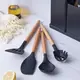 Силиконовый кухонный набор принадлежностей с деревянной ручкой Kitchenware Set 19 предметов Черный