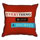 Подушка с мешковины Everything is just a journey 45x45 см (45PHB_VOL004_WH)