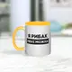 Кружка "Я рибак мені можна", Жёлтый, украинская, Деревянная подарочная коробка с гравировкой, 330 мл