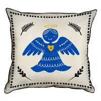 Подушка с мешковины Ангел 45x45 см (45PHB_22S002)