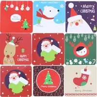 Міні-листівка Lesko Merry Christmas! 7 см для подарунків новорічна рандомные набори