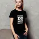 Футболка женская "Please do not disturb", Черный, XXL, английский